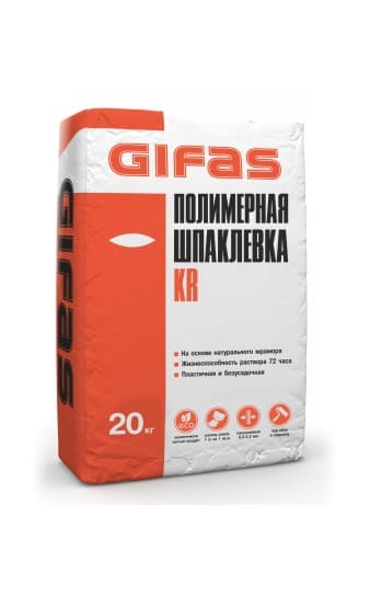 Шпаклевка полимерная GIFAS КR, 20кг — Шпатлевочные смеси
