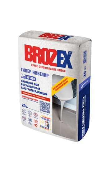 Ровнитель для пола NF-450 Гипер Нивелир 20кг BROZEX — Ровнители и стяжки для пола