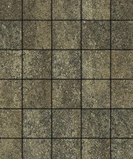 Тротуарная плита Квадрат Б.2.К.6 гладкий колормикс (белый, черный, коричневый) - Старый замок