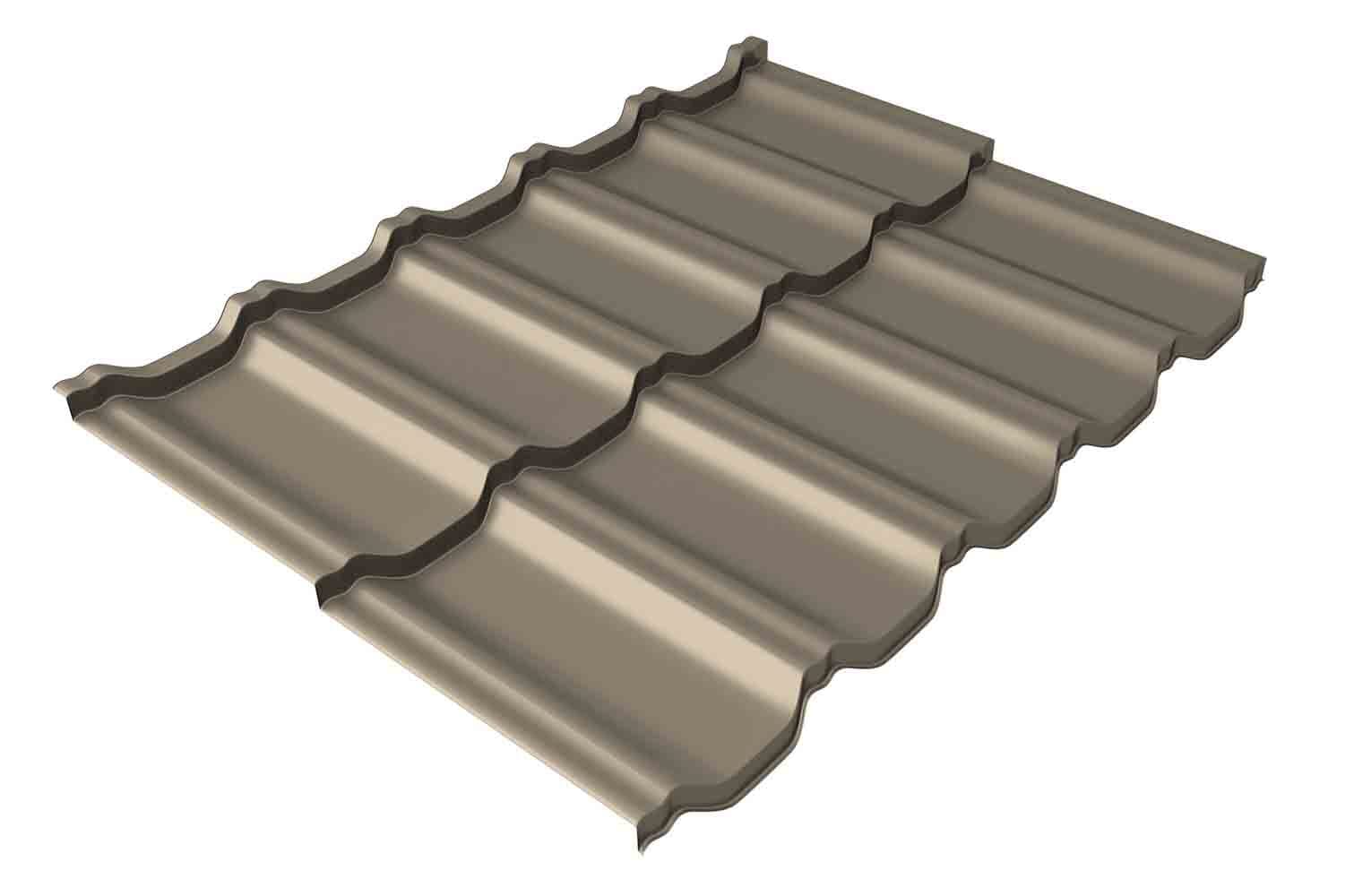 Металлочерепица Kvinta Uno Satin Grandline — Слоновая кость #f3d6b6 / Kvinta Uno / Satin / 0.5
