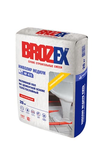 Ровнитель для пола NF-415 Нивелир Медиум 20кг BROZEX — Ровнители и стяжки для пола