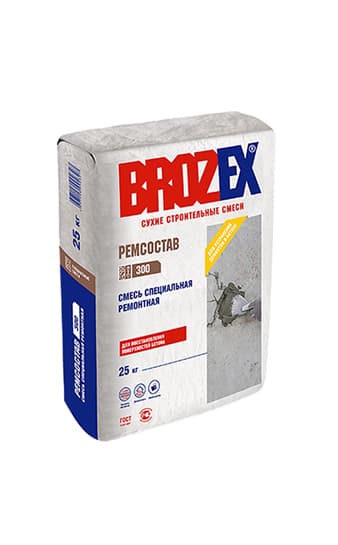 Ремсостав 300 быстротвердеющий 25 кг BROZEX — Специальные