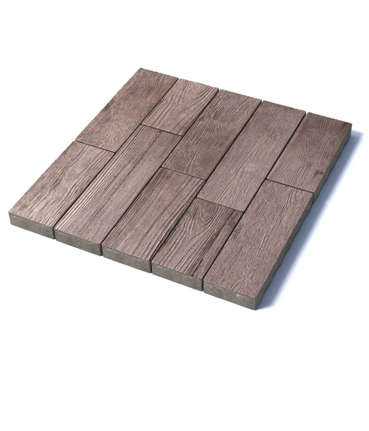 Тротуарная плита Арбор Б.7.Псм.6 колормикс (белый, медный, коричневый) - Орех