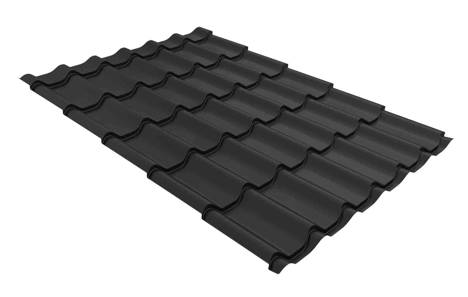 Металлочерепица Kamea Velur X Grandline — Антрацит #adadad / Kamea / Velur X / 0.5