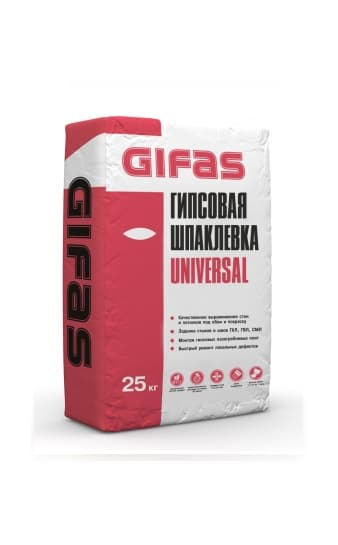 Гипсовая шпаклевка GIFAS UNIVERSAL — Шпатлевочные смеси